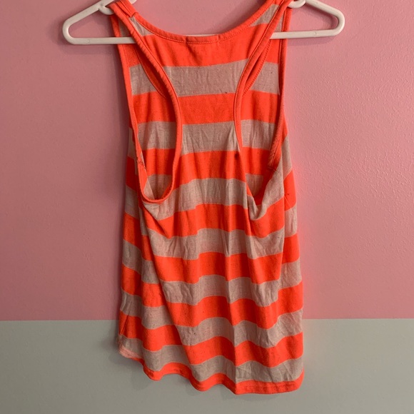 4/20$ 🌸 Orange and white tank top with lace owl - Picture 2 of 7